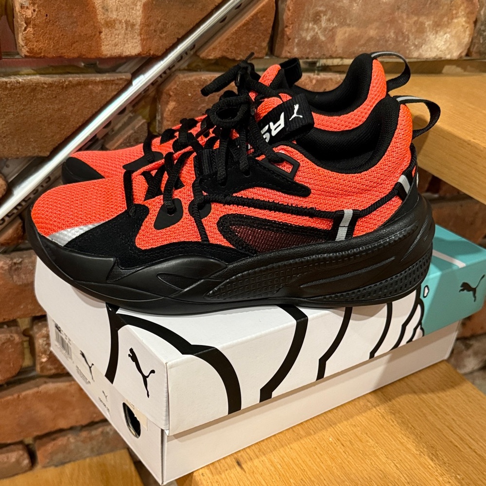 Puma Vibrant bright orange and Black Athletic Shoes